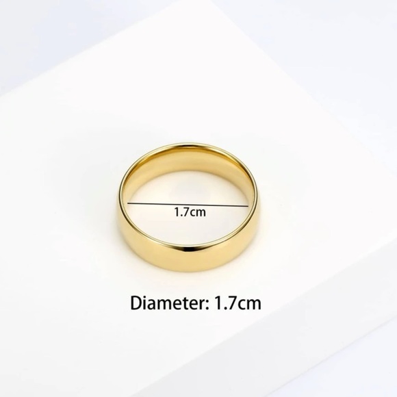 Stainless Steel Gold Toned Ring Band UNISEX - Picture 4 of 5